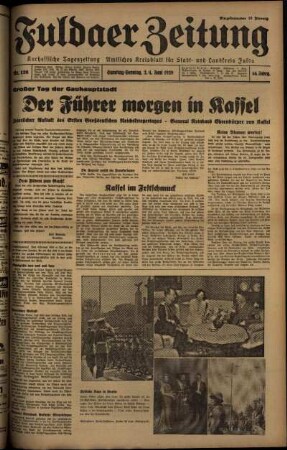 Ausgabe vom Samstag, den 03. Juni 1939.
