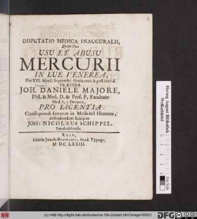 Disputatio Medica Inauguralis, Quam De Usu Et Abusu Mercurii In Lue Venerea