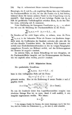 § 329. Elliptischer Raum.