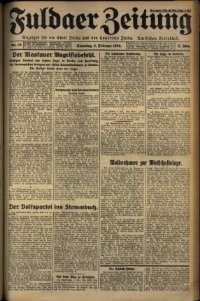 Ausgabe vom Dienstag, den 04. Februar 1930.