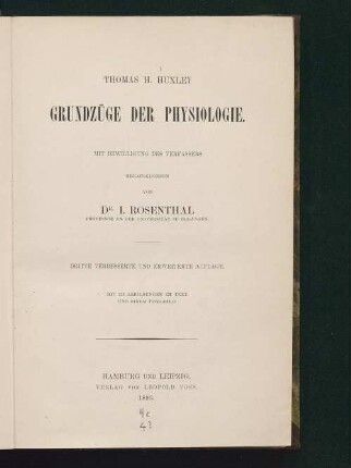 Grundzüge der Physiologie