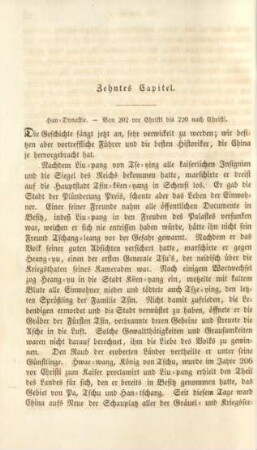 Zehntes Capitel. Han-Dynastie.- Von 202 vor Christi bis 220 nach Christi