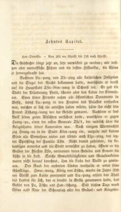 Zehntes Capitel. Han-Dynastie.- Von 202 vor Christi bis 220 nach Christi