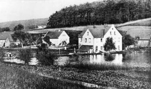 Niederschöna-Hetzdorf. Sumpfmühle, Ansichtskarte um 1910, Repro