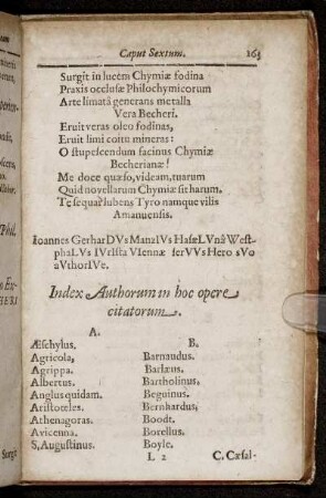 Index Authorum in hoc opere citatorum.