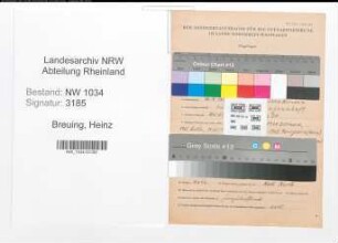 Entnazifizierung Heinz Breuing , geb. 16.04.1912 (Leutnant)