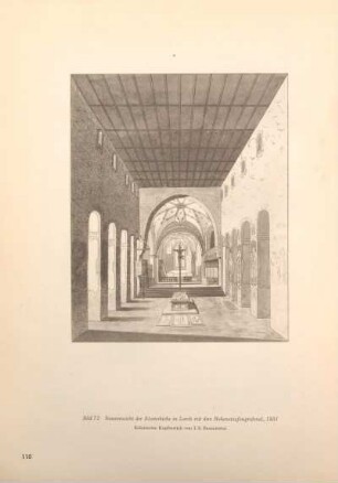 Bild 72 Innenansicht der Klosterkirche in Lorch mit dem Hohenstaufengrabmal, 1805
