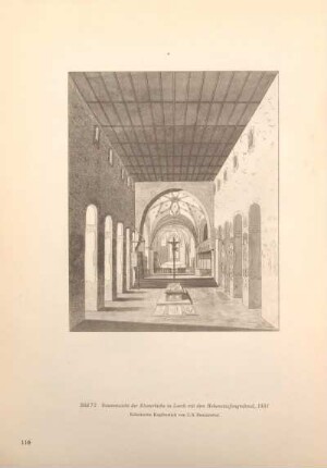 Bild 72 Innenansicht der Klosterkirche in Lorch mit dem Hohenstaufengrabmal, 1805