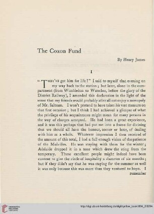 2: The Coxon Fund
