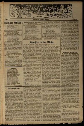 Zweite Ausgabe vom Donnerstag, den 01. Januar 1931.