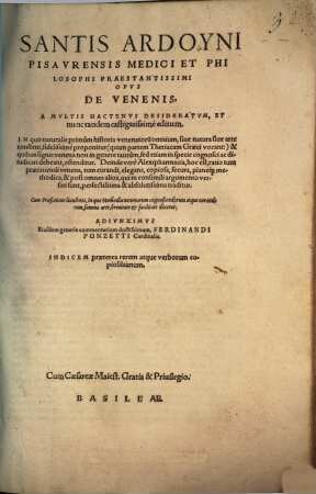 Opus de venenis