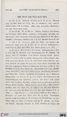 XIII: Reise vom Sinai nach Sués