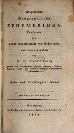 Allgemeine geographische Ephemeriden. 38, 38. 1812