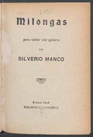 Milongas para cantar con guitarra