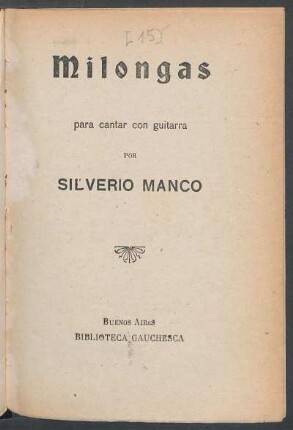 Milongas para cantar con guitarra