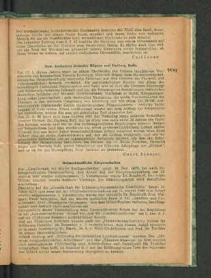 Heimatkundliche Körperschaften
