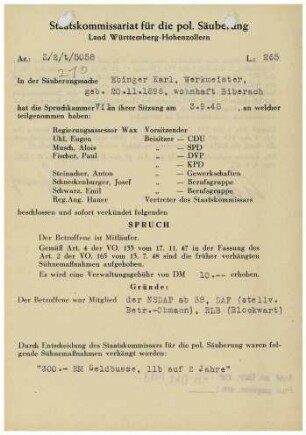 Ebinger, Karl