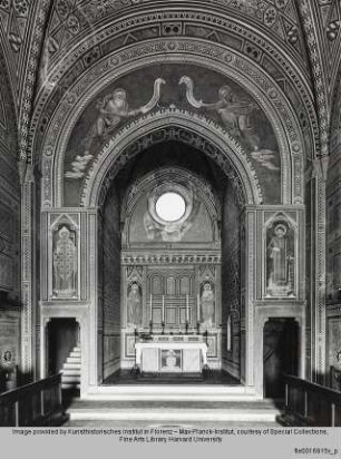 Freskenausstattung der Kapelle der Villa Corsini : Chor und Chorbogen mit Heiligen und Propheten