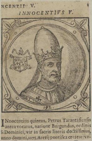 Bildnis von Papst Innocentius V.