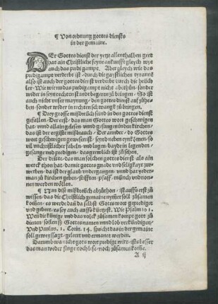 Von ordnung gottes diensts in der gemaine.