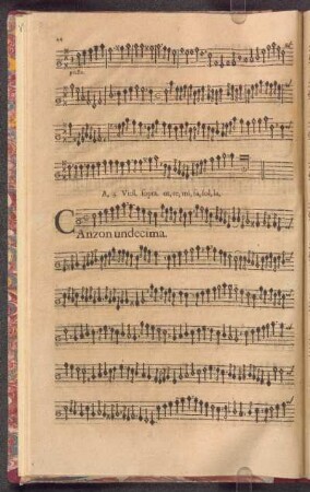 Canzon Undecima. Sopra. Ut, re, mi, fa, sol, la.