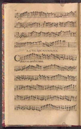 Canzon Undecima. Sopra. Ut, re, mi, fa, sol, la.