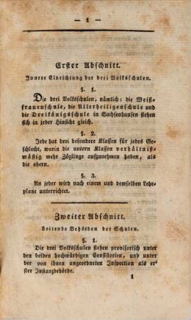 Schulordnung für die drei evangelisch-protestantischen Volksschulen in Frankfurt am Main