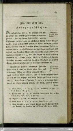 Zweites Kapitel. Kriegsgeschichte
