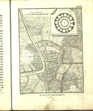 Tab. VII. Grundris der Stadt Damiât.