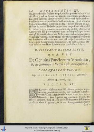 Dissertationes XVI.–XVIII.