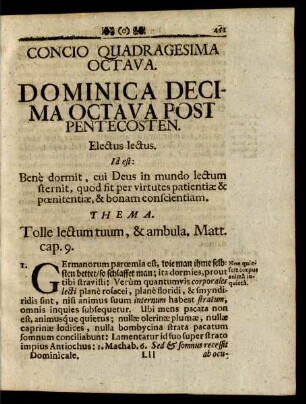 Concio Quadragesima Octava [Quarta]. Dominica Decima Octava Post Pentecosten.