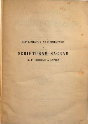 Commentaria in Scripturam Sacram R. P. Cornelii a Lapide. 17