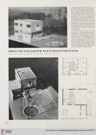 Zwei Stuttgarter Einfamilienhäuser : Architekt Hellmut Weber, Stuttgart