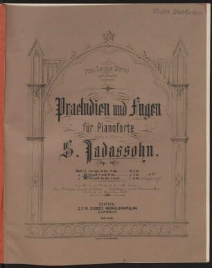 Praeludien und Fugen : für Pianoforte ; op. 56, 2. D-Moll. c-Moll. D-Dur. - 15 S. - Pl.-Nr. 6028