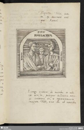 Figura Fidei, sumta ex marmore antiquo Romae.