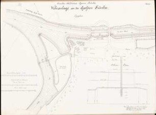 Oder-Spree-Kanal Wehranlage bei Große Tränke: Lageplan 1:1000, Höhenplan 1:50
