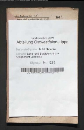 Erblasser: Spreen, Heinrich; Erblasser: Spreen, Marie Wilhelmine Luise, geb. Fahrenkamp: