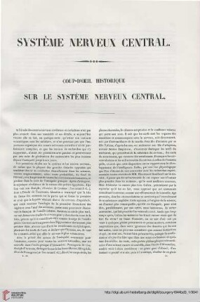 Système nerveux central: Coup-d’œil historique sur le système nerveux central