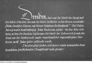 Dresden. Stadtmodell: Modell des Zentrums Dresdens in den Wiederaufbauvorstellungen vom Stadtarchitekten Kurt W. Leucht, 1952