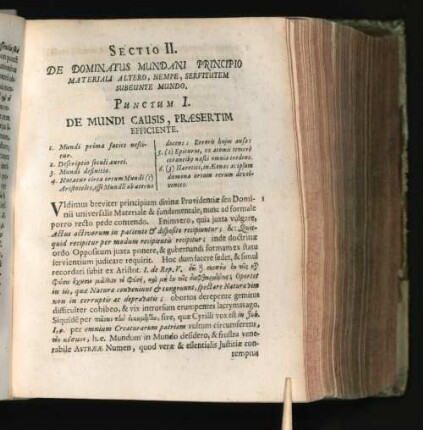 Sectio II. De Dominatus Mundani Principio Materiali Altero...