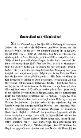 Bundesstaat und Einheitsstaat