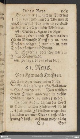 81. Reys. Von Eger nach Dreßden