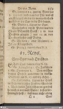 81. Reys. Von Eger nach Dreßden