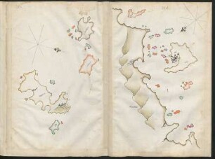 Illustration: f. 38a-38b Folegandros und venetianische Inseln