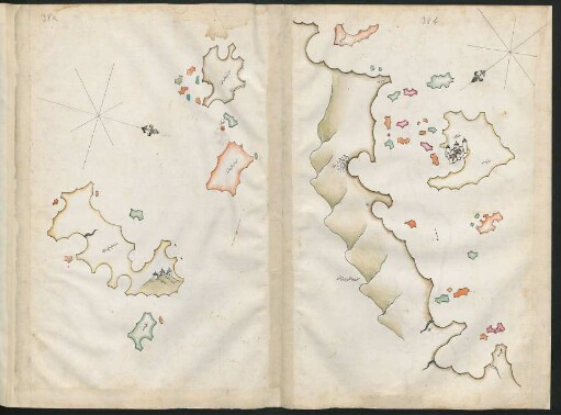 Illustration: f. 38a-38b Folegandros und venetianische Inseln