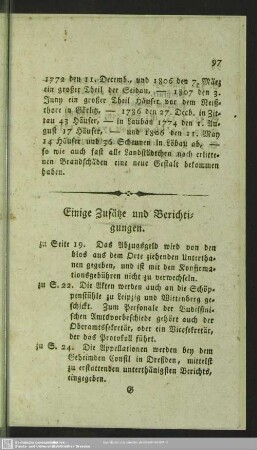 Einige Zusätze und Berichtigungen