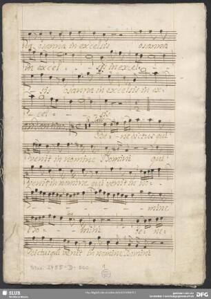 Masses - Mus.2455-D-500 : V (4), Coro, orch - C; MenR 146/7