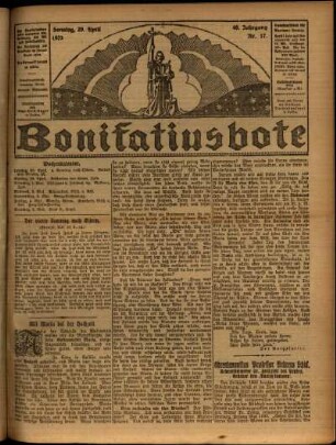 Ausgabe vom Sonntag, den 29. April 1923.