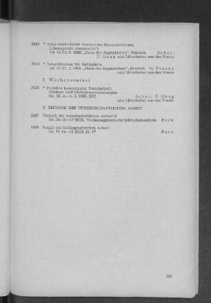 E. Technik der wissenschaftlichen Arbeit
