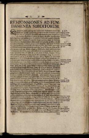 Responsiones Ad Fundamenta Subditorum.